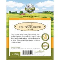 Bellfor Snacks - Fleischstreifen 100 % Rehfleisch | 100 g