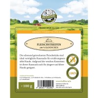 Bellfor Snacks - Fleischstreifen 100 % Kaninchen | 100 g