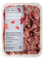 BARF Rindfleisch - Barf Premiumgulasch vom Rind 500 g feine Stücke