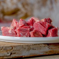 BARF Rindfleisch - In Würfel - Rindfleischwürfel durchwachsen 1000 g