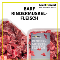 BARF Rindfleisch - In Schalen - Rindermuskelfleisch, stückig | Schale 500 g