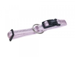 Nylon - Halsband "Soft Grip" XS |fuchsia / schwarz