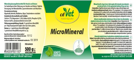 cdVet - MicroMineral Hund & Katze 150 g